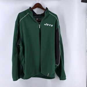 Reebok NFL New York Jets Green Fleece 1/4 Zip Pullover Sweatshirt Men's L